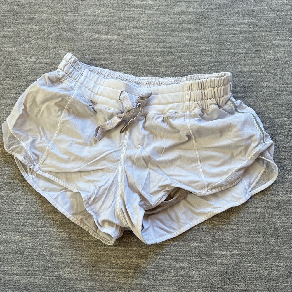 White Lululemon shorts